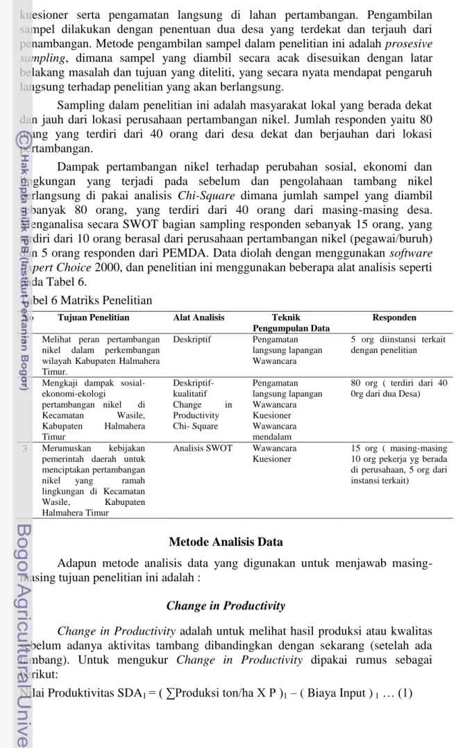 Tabel 6 Matriks Penelitian 