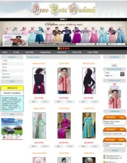 Gambar 5. Implementasi Rancangan Antarmuka Halaman Utama E-Commerce  2)  Implementasi Perancangan Antarmuka Group Chat, ditunjukkan pada gambar 6
