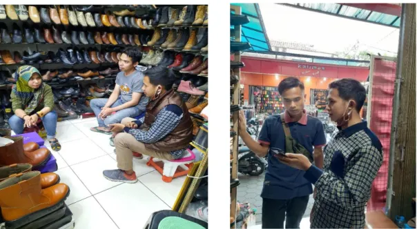 Gambar 2. Para pelaku UMKM di sentra sepatu Cibaduyut Bandung 
