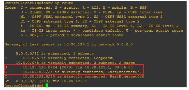 Gambar 5-9 Capture BGP Router CE 