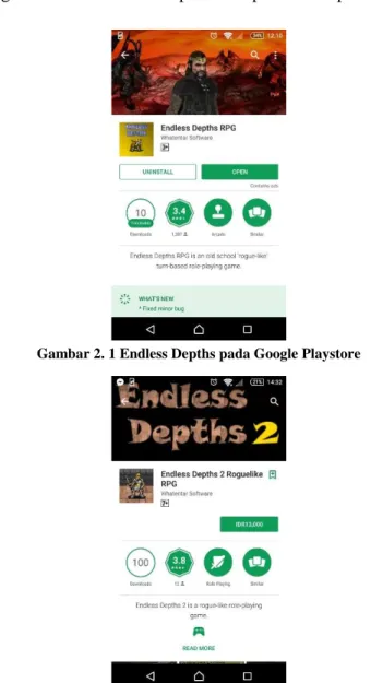 Gambar 2. 1 Endless Depths pada Google Playstore 