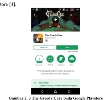 Gambar 2. 3 The Greedy Cave pada Google Playstore 