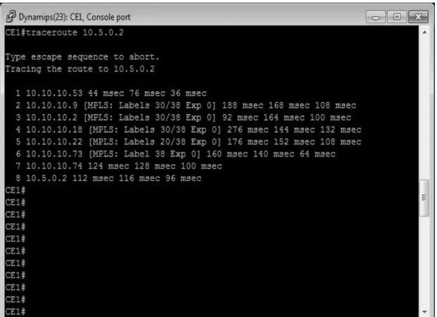 Gambar 7Traceroutepada router 