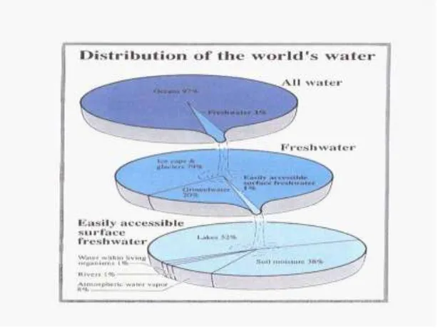 Gambar 3. Distribusi Air di Bumi 