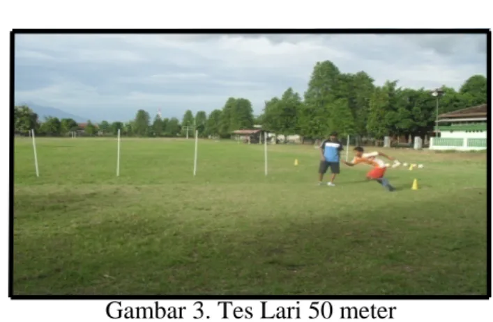 Gambar 3. Tes Lari 50 meter 