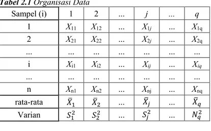 Tabel 2.1 Organisasi Data 