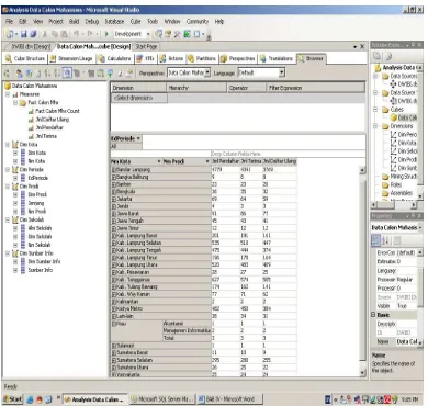 Gambar 10. Tampilan menu aplikasi data warehouse IBI Darmajaya  