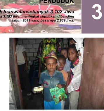 Gambar 3.1 Jumlah Penduduk Distrik  Inanwatan 2010-2012 