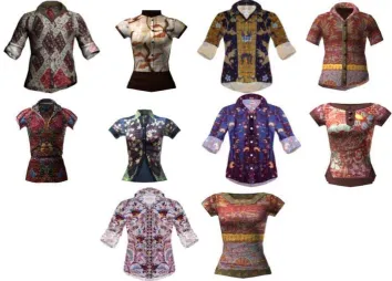 Figure 9. Virtual clothes from Madura batik 