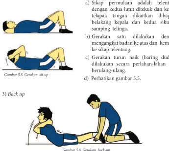 Gambar 5.4. Gerakan  push-up dan knee up untuk putri