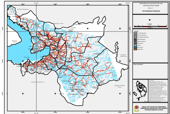 Gambar II.3. Peta Rencana Sebaran Penduduk Kabupaten Toba Samosir 