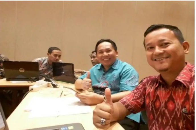 Gambar 5. Bersama Bapak Umar Sulaiman perwakilan LPM UIN Alauddin Makassar 