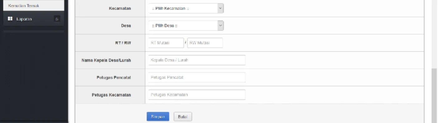 Gambar 10. Formulir Mutasi Ternak 