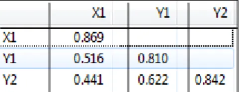 Tabel 1.4 Uji validitas Fornall-Larscher 