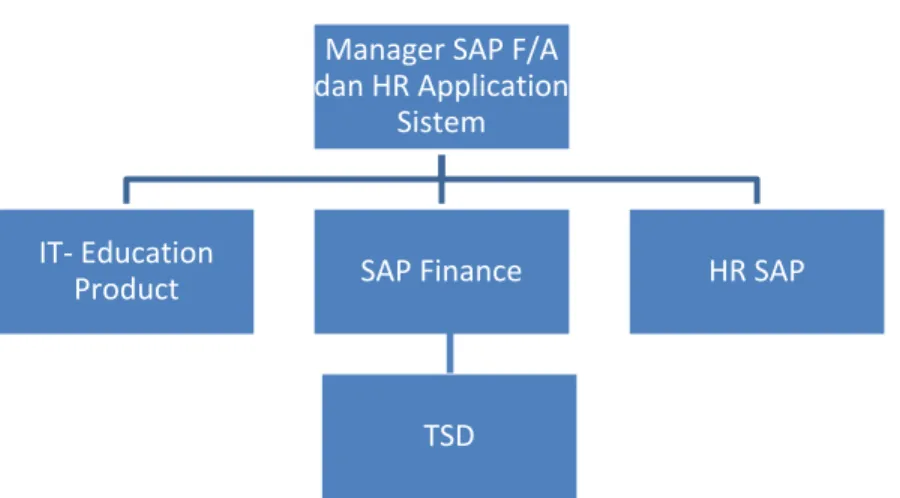 Gambar 3.4 Struktur  Divisi SAP F/A &amp;HR Application System   