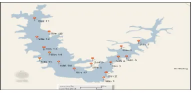 Fig. 2 Study area and sampling stations of Sembrong stations. 