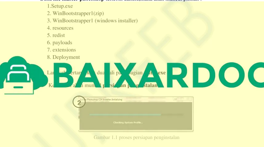 Gambar 1.1 proses persiapan penginstalan 