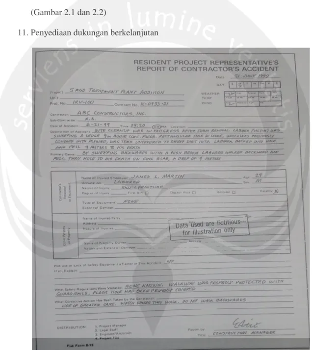 Gambar 2.1 .  Repport by Resident Project Representative of Contractor’s 