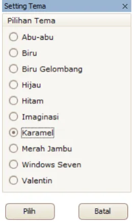 Gambar 3.12 Pengaturan Tema 