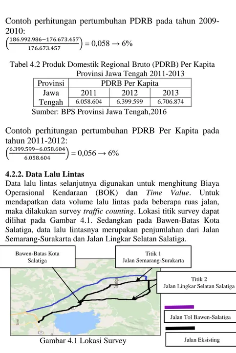 Tabel 4.2 Produk Domestik Regional Bruto (PDRB) Per Kapita  Provinsi Jawa Tengah 2011-2013 