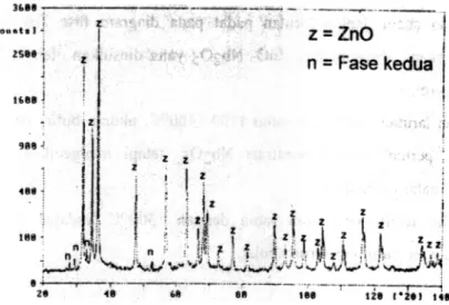 Gambar 10. ZnO + 0.31 % mol Nb20S  suhu sinter 1200oC.
