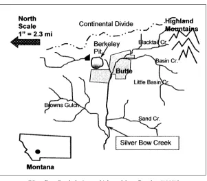 Figure 1.4Silver Bow Creek drainage. [Adapted from Burgher (1992).]