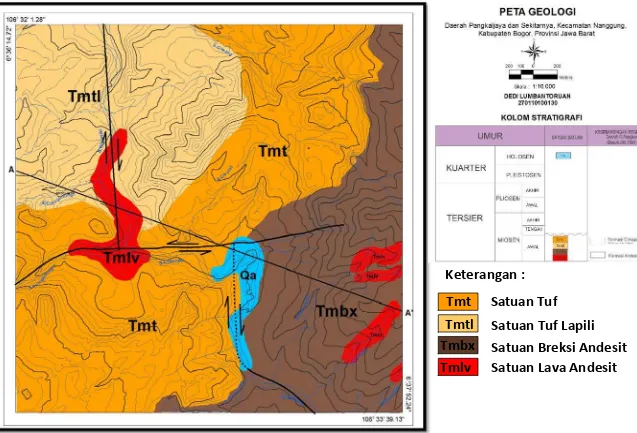 Gambar 1 Peta Geologi Daerah Penelitian.