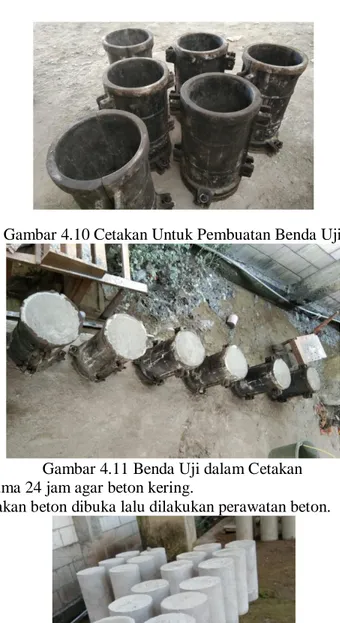 Gambar 4.12 Benda Uji  8. Perawatan beton (curring) 
