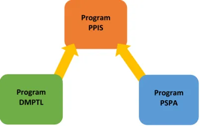 Gambar 3.2 Hubungan antara program teknis (PPIS) dengan program generik (DMPTTL dan PSPA) 