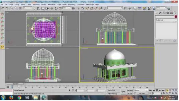 Gambar  III.10 DesainPerancangan Bangunan Masjid 