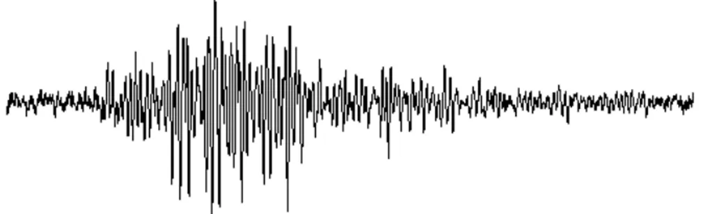 Gambar 8. Contoh rekaman seismik gempa tipe B 3. Gempa Letusan