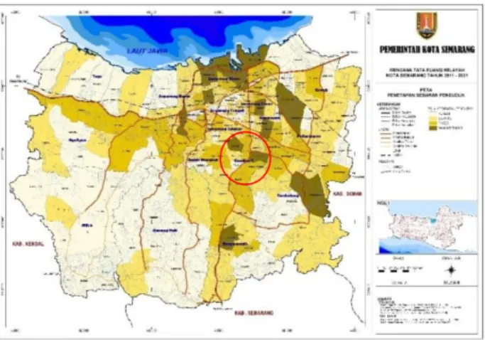 Gambar 3.4 Peta Sebaran Penduduk (Existing) Kota Semarang 