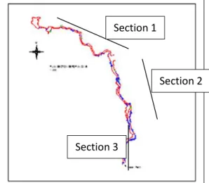 Gambar 4. hasil pengukuran pemetaan struktur geologi di Seropan Perhitungan  RMR  dilakukan  pada  section  2