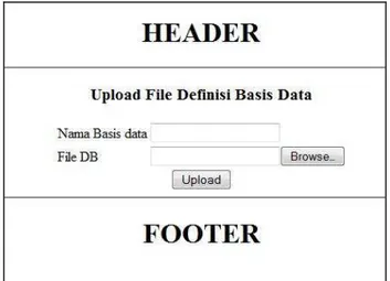 Gambar IV-8 Halaman upload file definisi basis data 