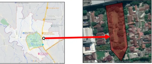 Gambar 1. Peta lokasi penelitian (Sumber: Google Maps dan Google Earth, 2020) 
