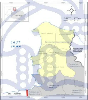 Gambar 2.1 Peta Kecamatan Muara Gembong  (Windupranata, 2012) 