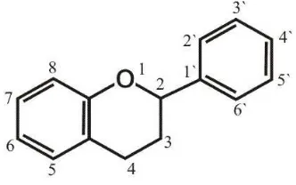 Gambar 3. Struktur dasar flavonoid 