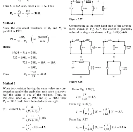 Fig. 5.27, ﬁnd the current Ix.