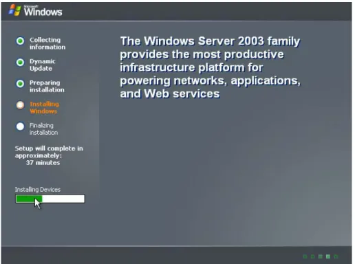 Gambar 4.24 Instalasi Microsoft Windows S erver 2003 Tahap 11 