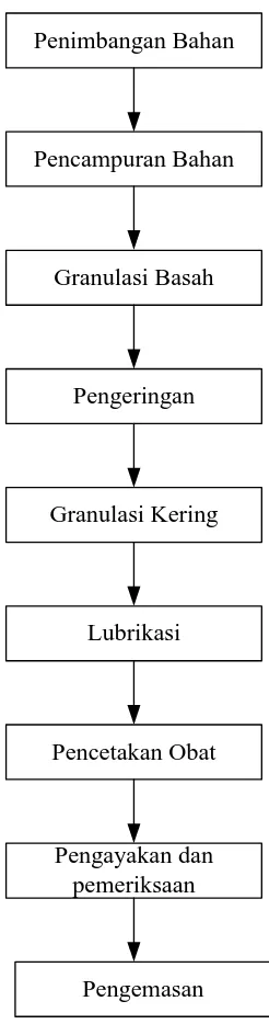 Gambar 2.2. Blok Diagram Proses Produksi Obat Tablet Antalgin 