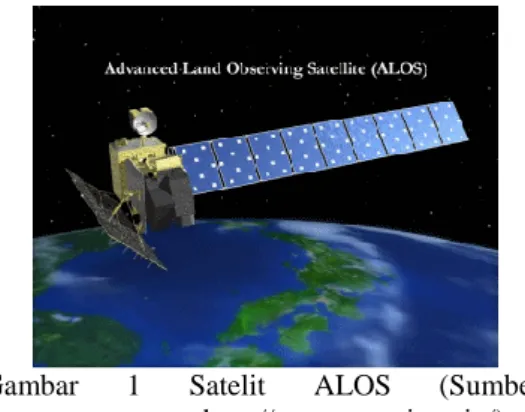 Gambar  1  Satelit  ALOS  (Sumber  :http://www.eorc.jaxa.jp/) 