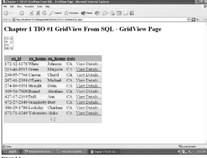Figure 1-1How It Works #1 — GridView Table from SQL with Paging and Sorting