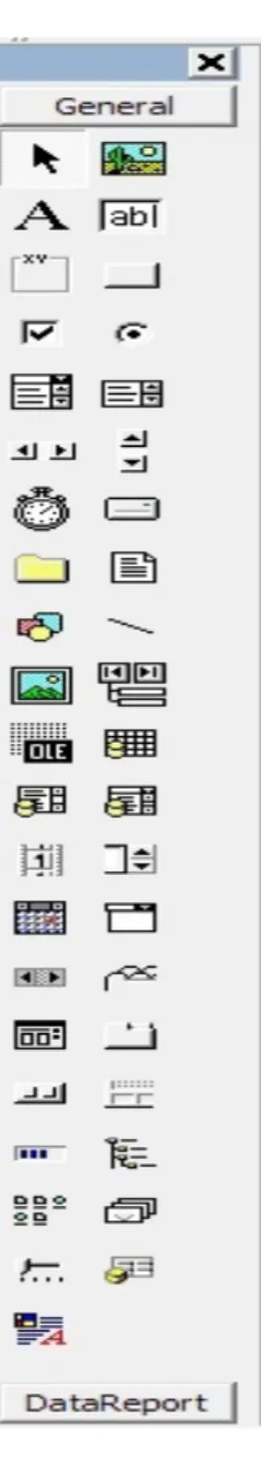 Gambar 2.5 Toolbox Microsoft Visual Basic 6.0