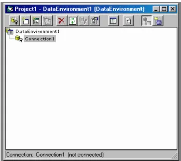 Gambar 2.6 Data Environment Microsoft Visual Basic 6.0