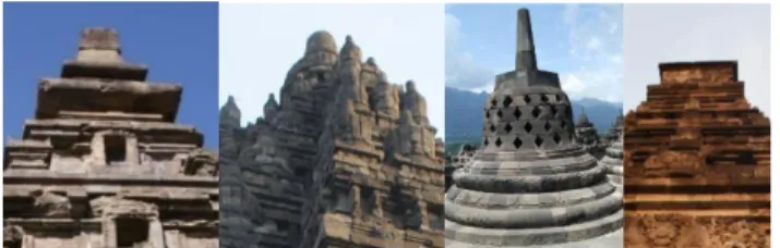 Figur 22. Kemuncak berupa Kalasa – Ratna – Stupa - Kubus 