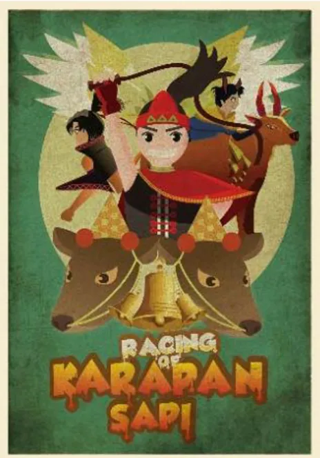 Gambar 5.9 Poster game &#34;Racing of Karapan Sapi&#34;   (Sumber: Olahan Penulis) 