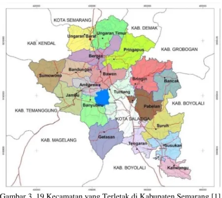 Gambar 3. 19 Kecamatan yang Terletak di Kabupaten Semarang [1] 
