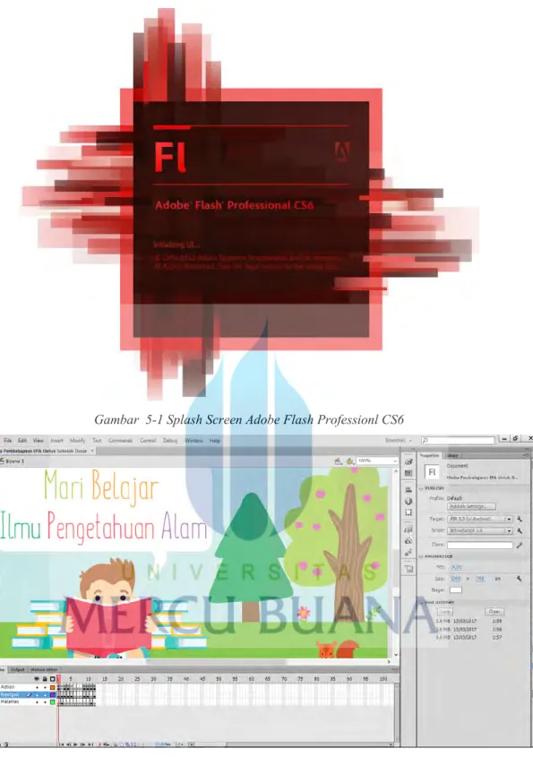 Gambar  5-1 Splash Screen Adobe Flash Professionl CS6