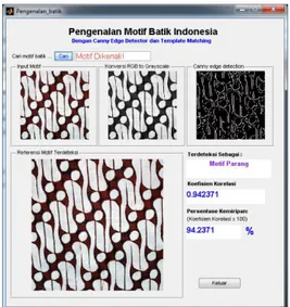 Gambar 10. Citra hasil hysteresis tresholding  dan matrik pikselnya 