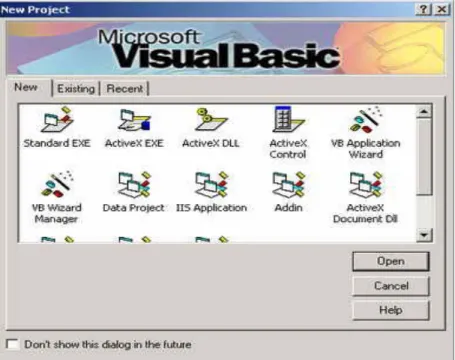 Gambar 2.12 New Project IDE Visual Basic 6.0 